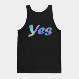 Yes en letras ochenteras Tank Top